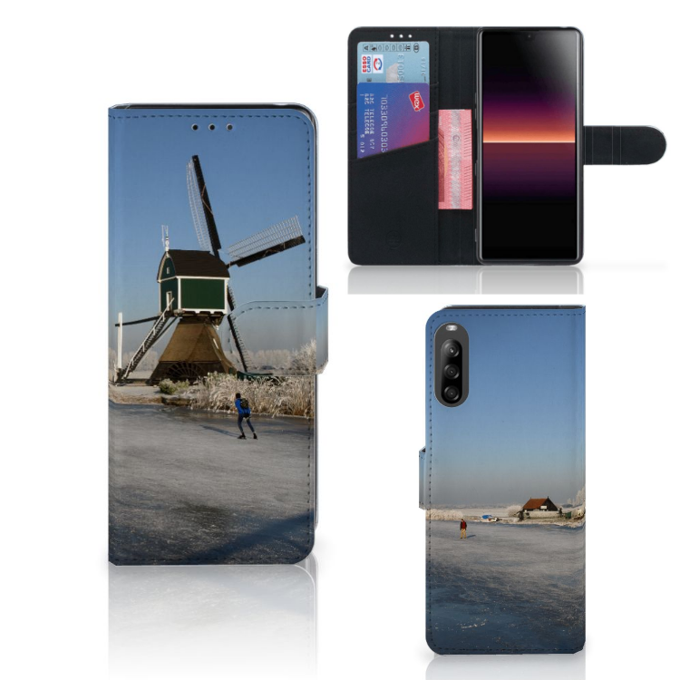 Sony Xperia L4 Flip Cover Schaatsers