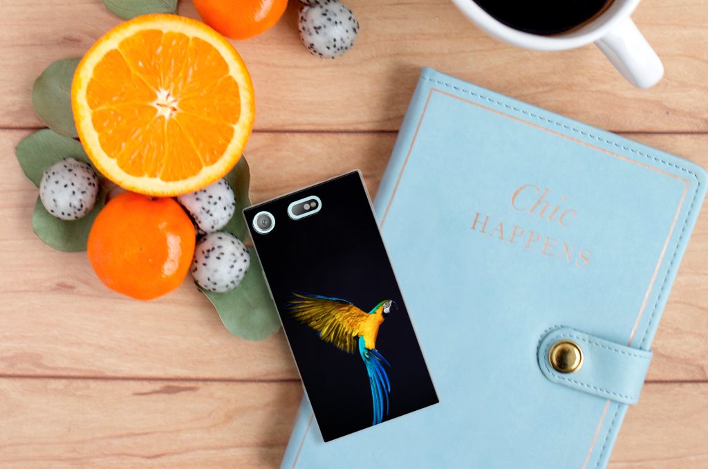 Sony Xperia XZ1 Compact TPU Hoesje Papegaai