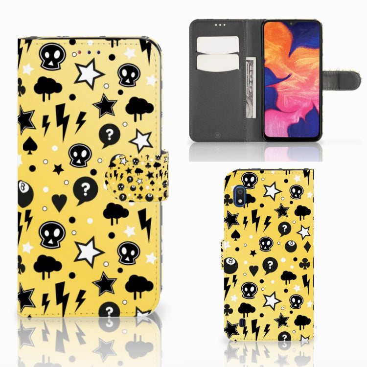 Telefoonhoesje met Naam Samsung Galaxy A10 Punk Geel