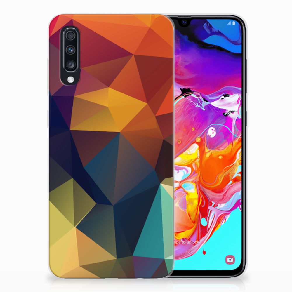 Samsung Galaxy A70 TPU Hoesje Polygon Color