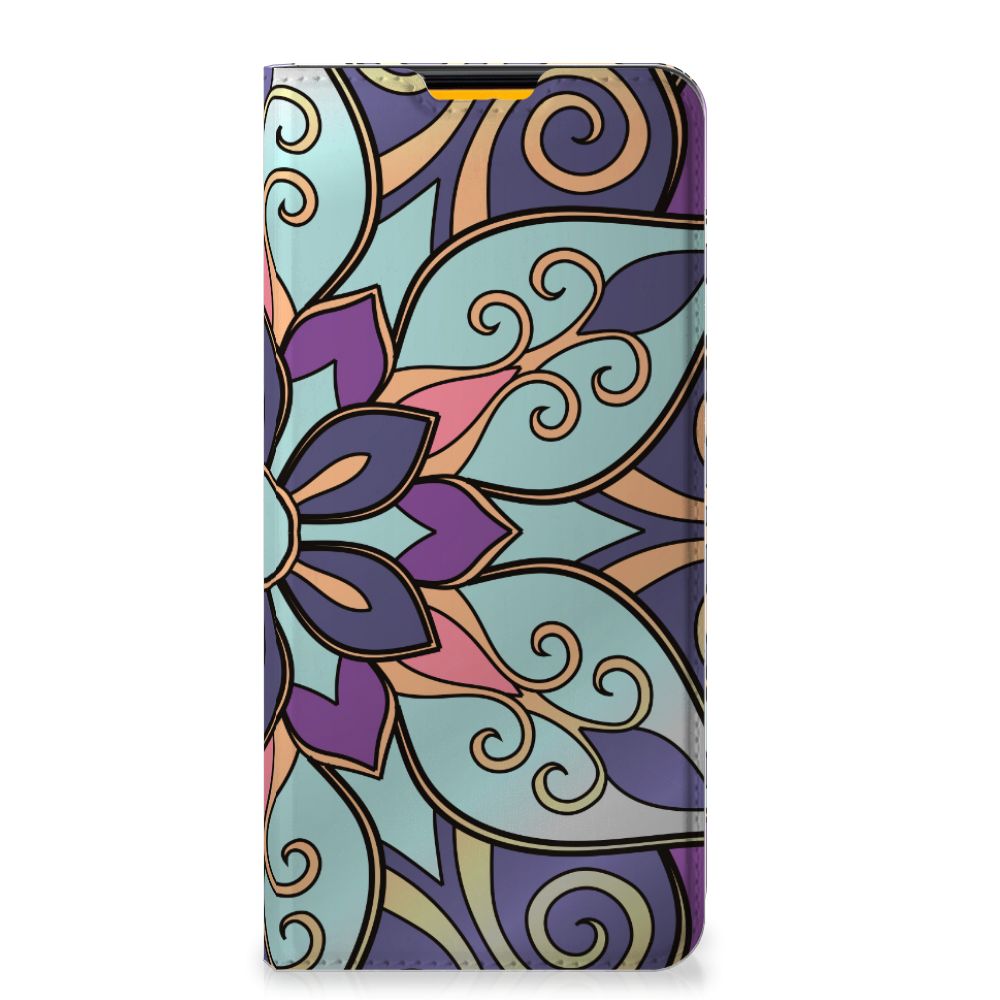 Samsung Galaxy M52 Smart Cover Purple Flower - B2C Telecom