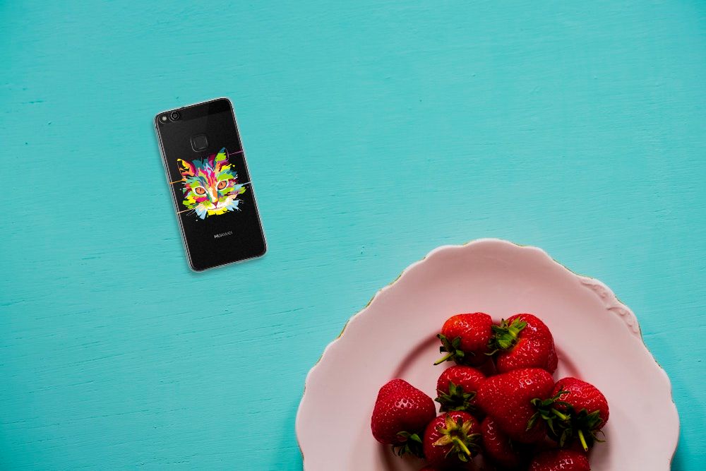 Huawei P10 Lite Telefoonhoesje met Naam Cat Color