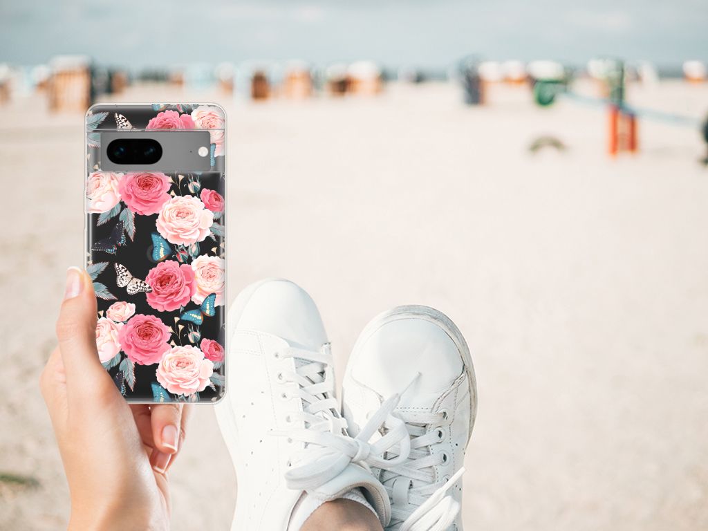 Google Pixel 7 TPU Case Butterfly Roses B2C Telecom