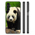 Samsung Galaxy A14 5G Dierenprint Telefoonhoesje Panda met panda afbeelding en zwart design