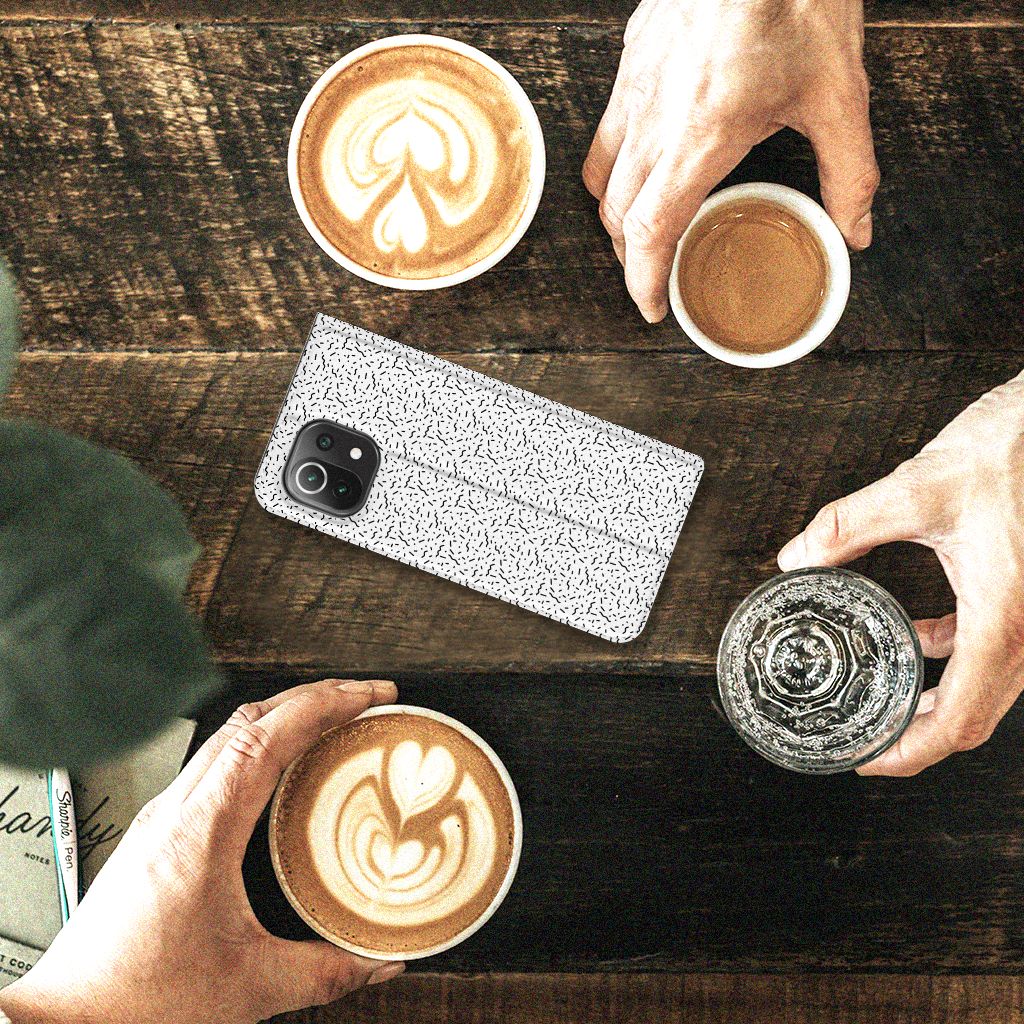 Xiaomi 11 Lite NE 5G | Mi 11 Lite Hoesje met Magneet Stripes Dots - B2C Telecom
