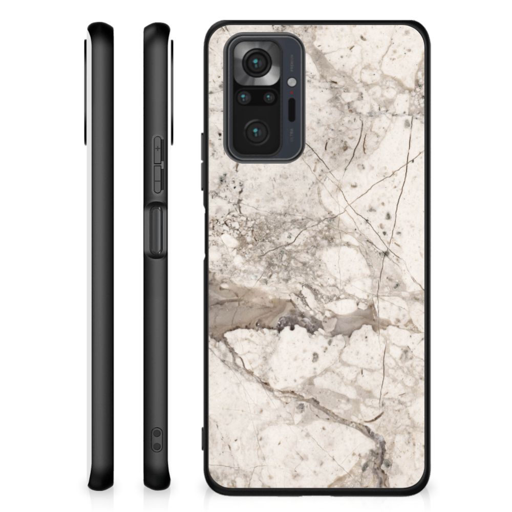 Xiaomi Redmi Note 10 Pro Marmeren Print Telefoonhoesje Marmer Beige B2C Telecom