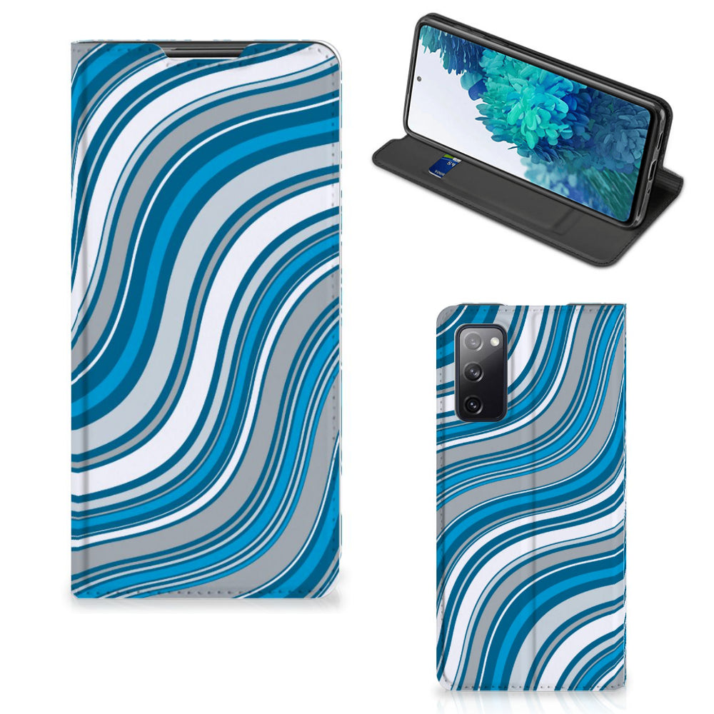Samsung Galaxy S20 FE Hoesje met Magneet Waves Blue