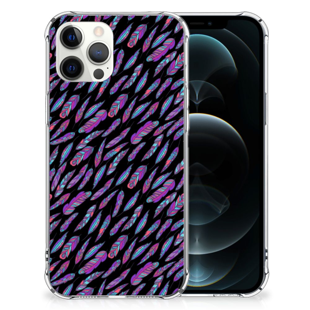 iPhone 12 Pro Max Doorzichtige Silicone Hoesje Feathers Color B2C Telecom