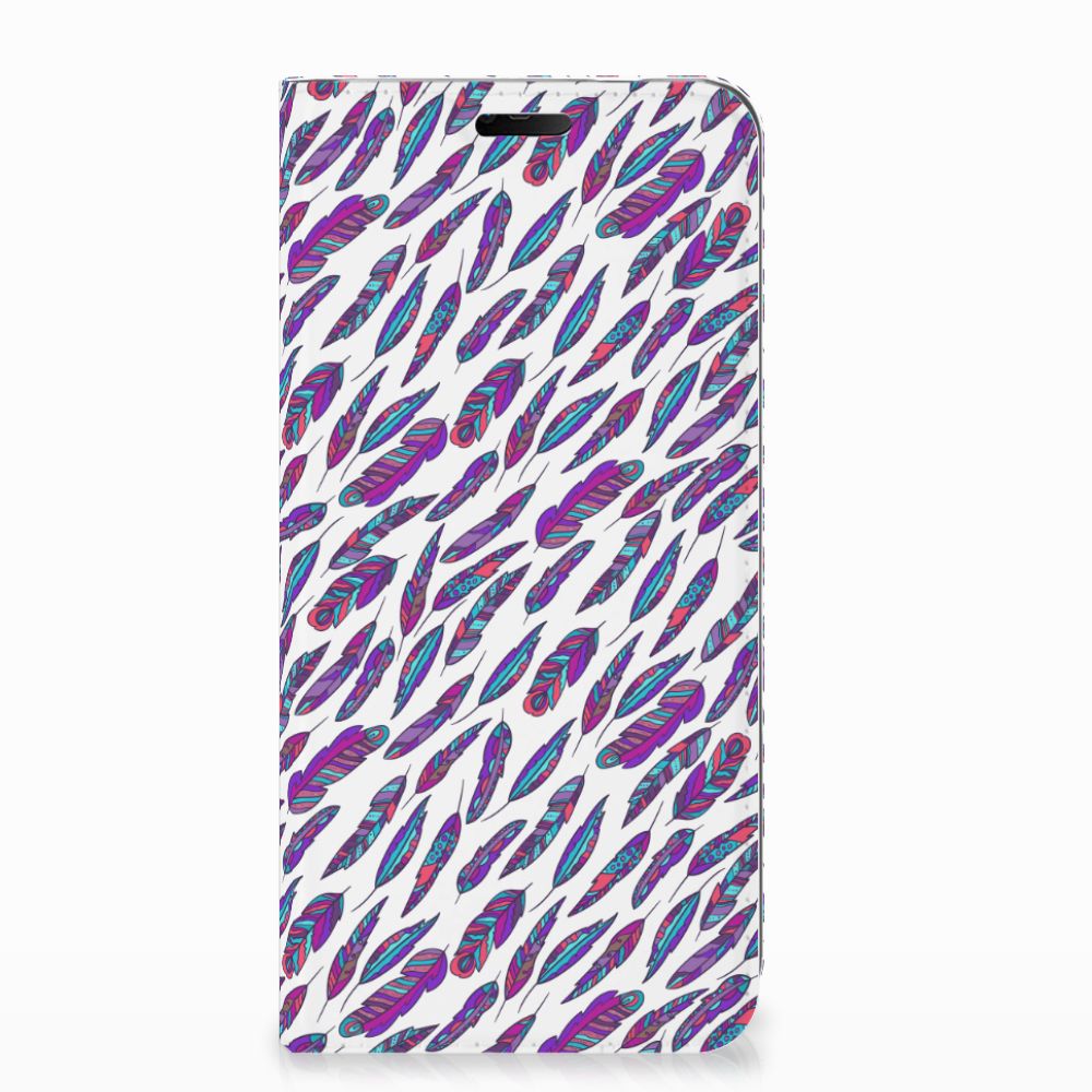 Nokia 7.1 (2018) Hoesje met Magneet Feathers Color