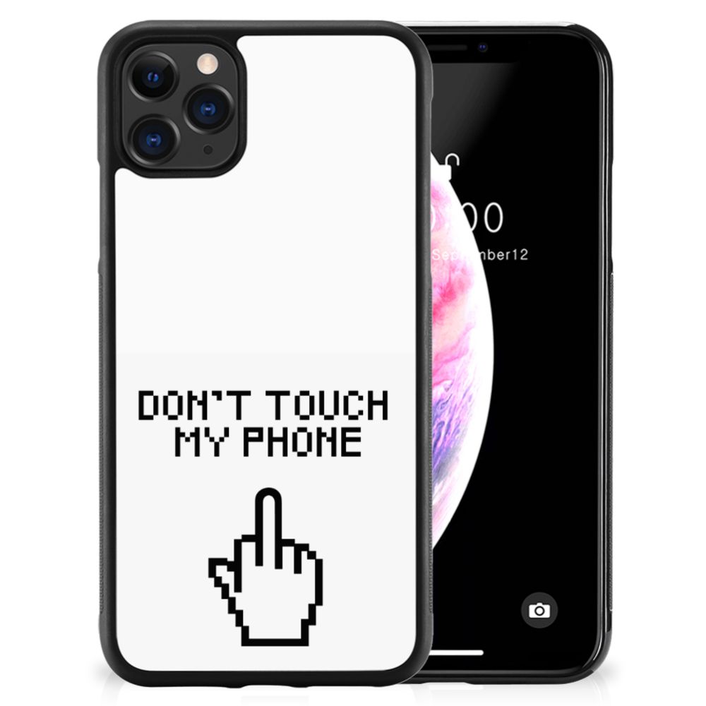 Apple iPhone 11 Pro Max TPU Hoesje Finger Don't Touch My Phone B2C Telecom