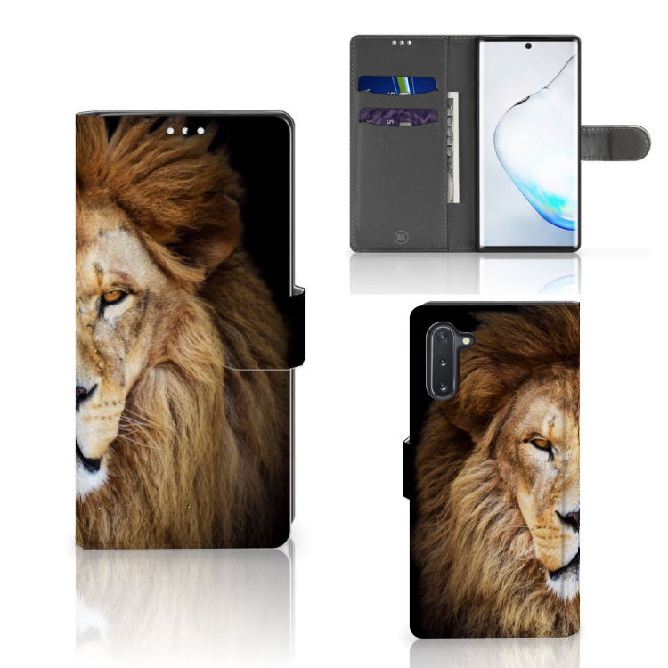 Samsung Galaxy Note 10 Telefoonhoesje met Pasjes Leeuw
