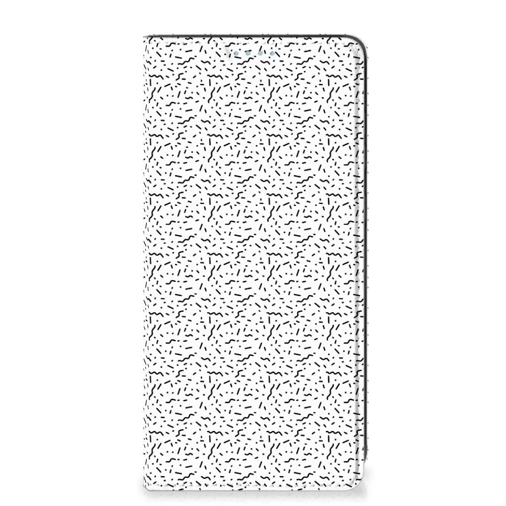 Samsung Galaxy A21s Hoesje met Magneet Stripes Dots