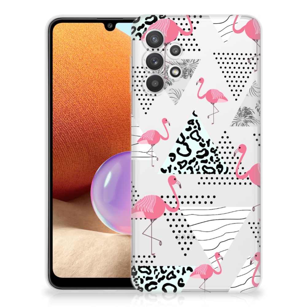 Samsung Galaxy A32 4G | A32 5G Enterprise Editie TPU Hoesje Flamingo Triangle B2C Telecom