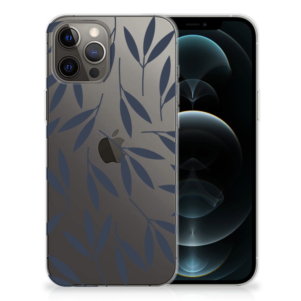 iPhone 12 Pro Max TPU Case Leaves Blue B2C Telecom