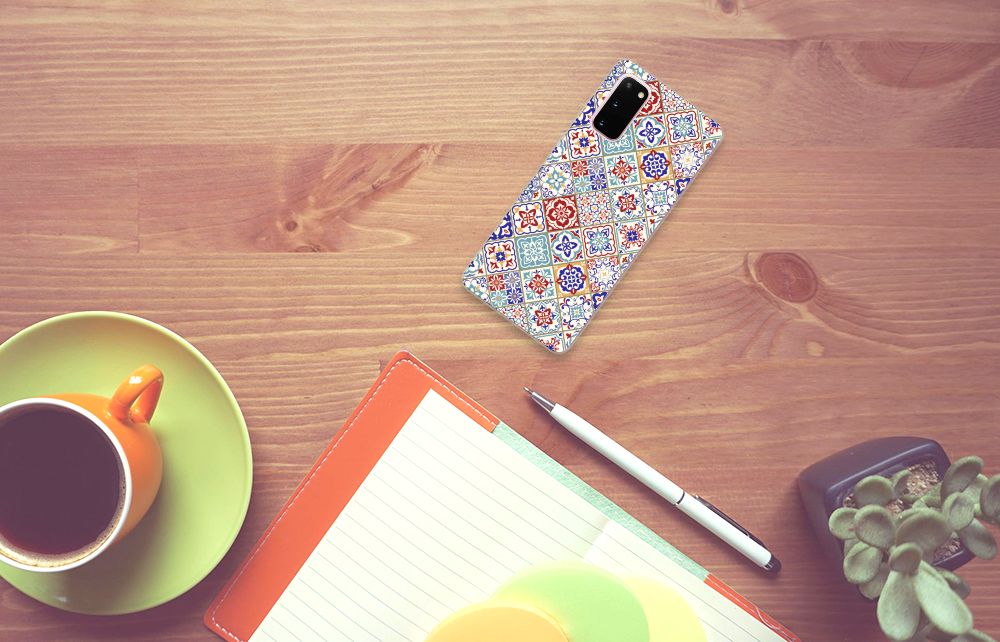 Samsung Galaxy S20 TPU Siliconen Hoesje Tiles Color B2C Telecom