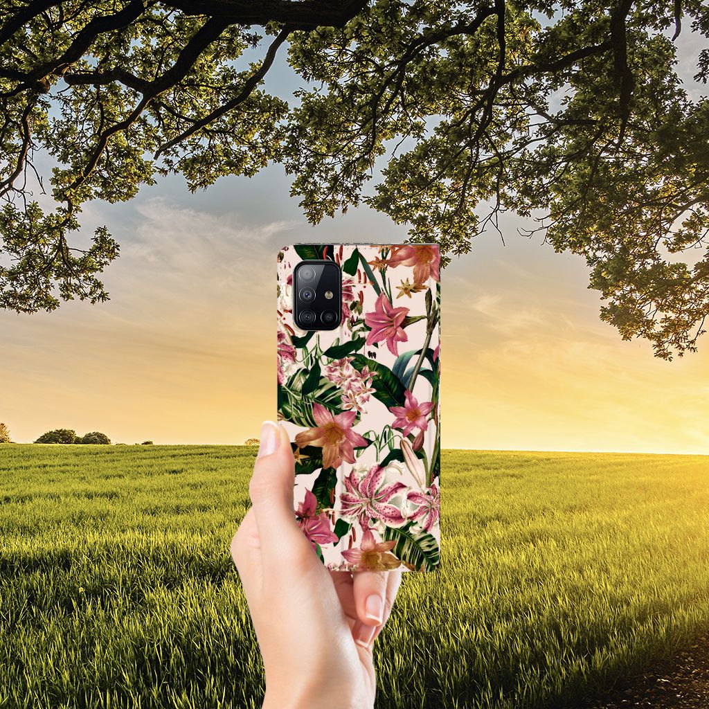 Samsung Galaxy A71 Smart Cover Flowers - B2C Telecom
