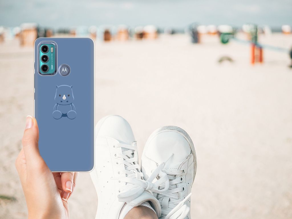 Motorola Moto G60 Telefoonhoesje met Naam Baby Rhino