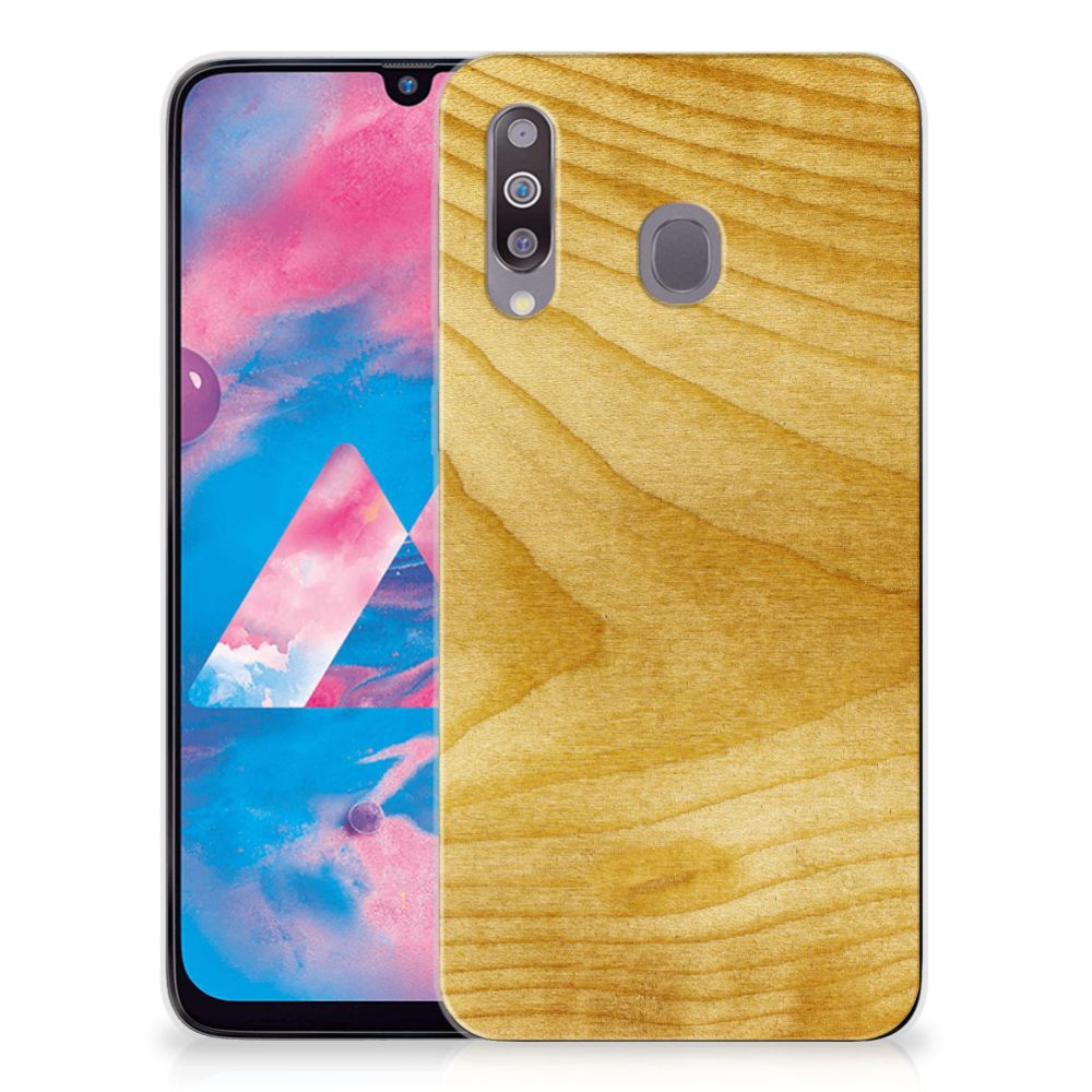 Samsung Galaxy M30 Bumper Hoesje Licht Hout