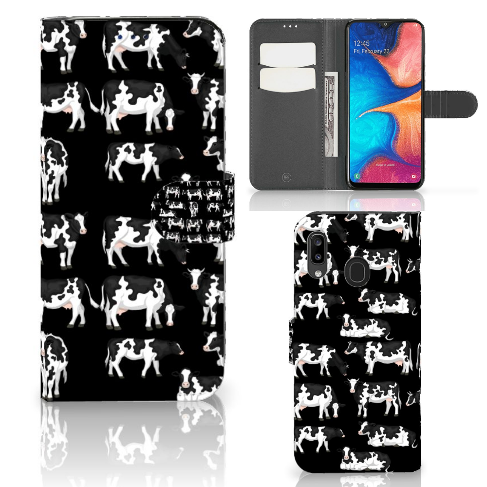 Samsung Galaxy A30 Telefoonhoesje met Pasjes Koetjes