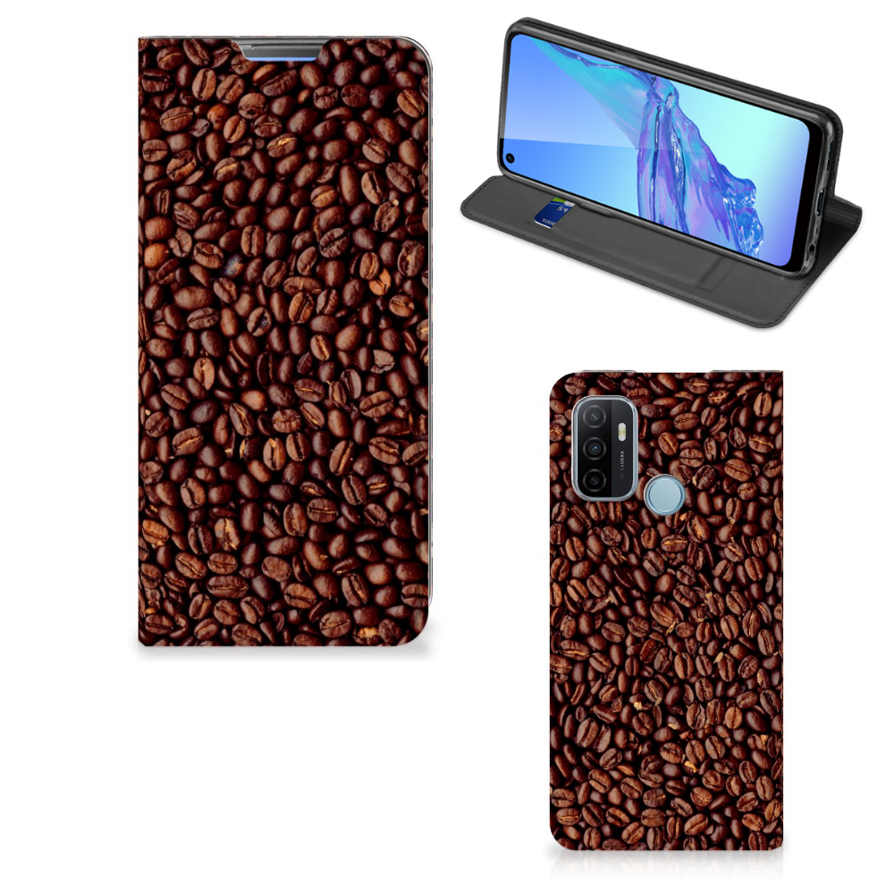 OPPO A53 | A53s Flip Style Cover Koffiebonen