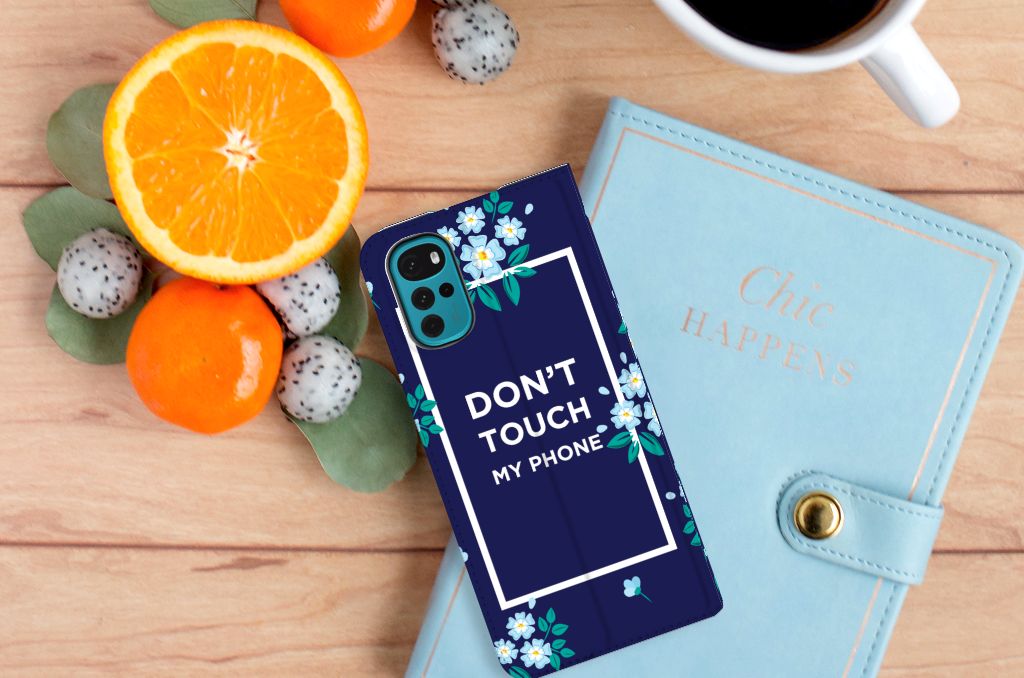 Motorola Moto G22 Design Case Flowers Blue DTMP - B2C Telecom