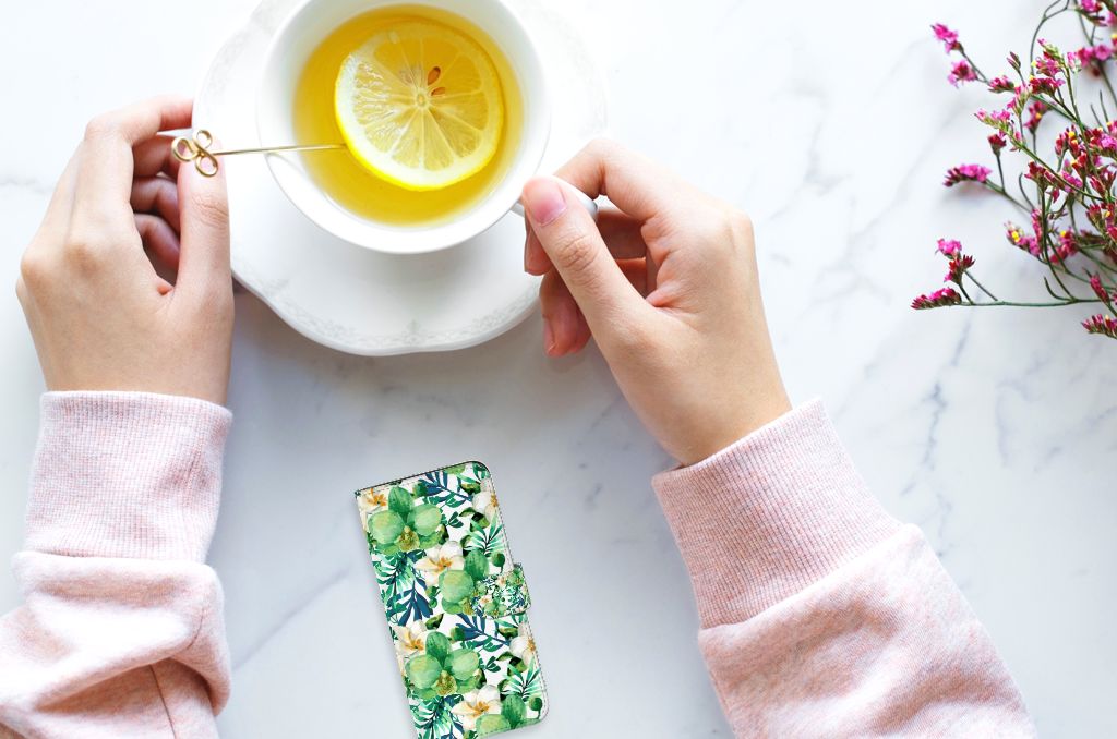 Samsung Galaxy A53 Hoesje Orchidee Groen