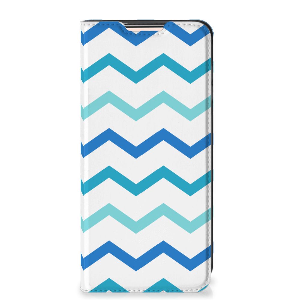 Xiaomi Redmi Note 10/10T 5G | Poco M3 Pro Hoesje met Magneet Zigzag Blauw - B2C Telecom