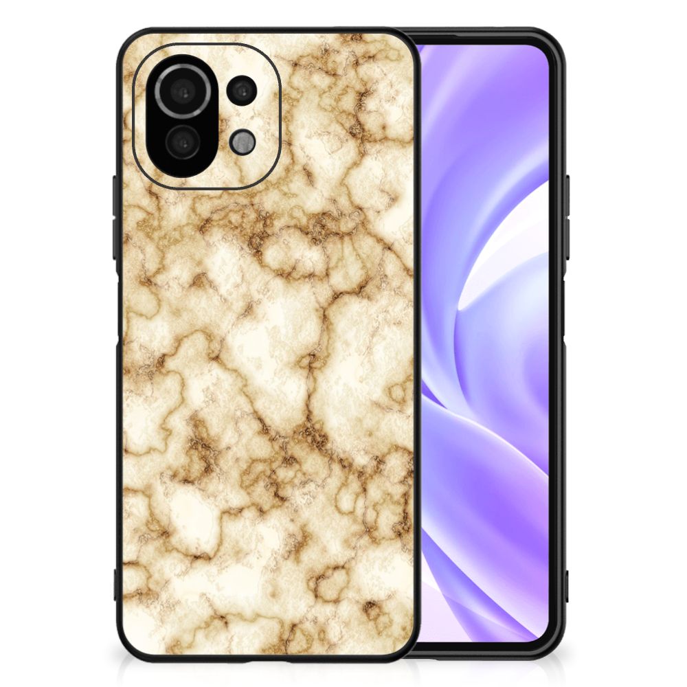 Xiaomi 11 Lite 5G NE | Mi 11 Lite Marmeren Print Telefoonhoesje Marmer Goud