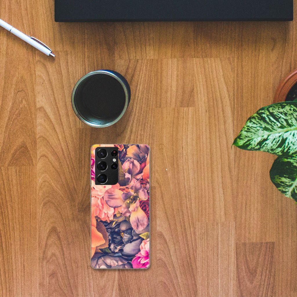 Samsung Galaxy S21 Ultra TPU Case Bosje Bloemen B2C Telecom