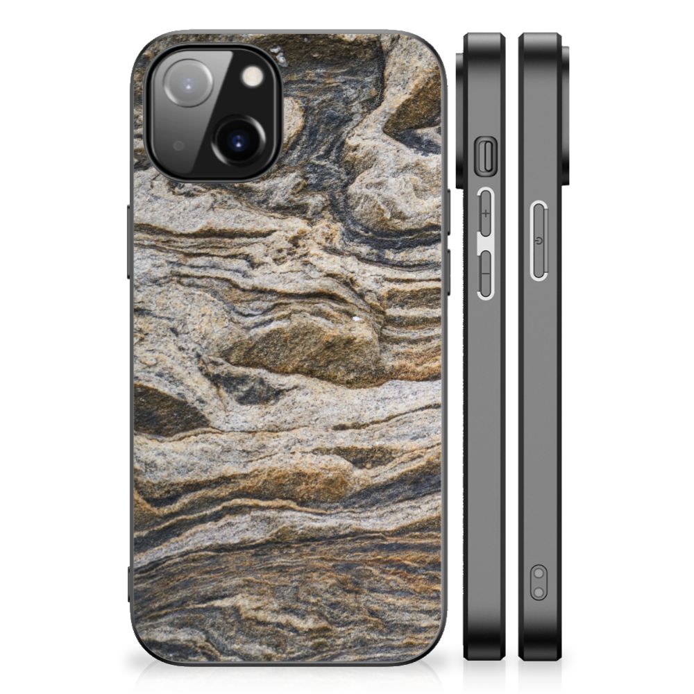 Apple iPhone 13/14 Marmeren Print Telefoonhoesje Steen