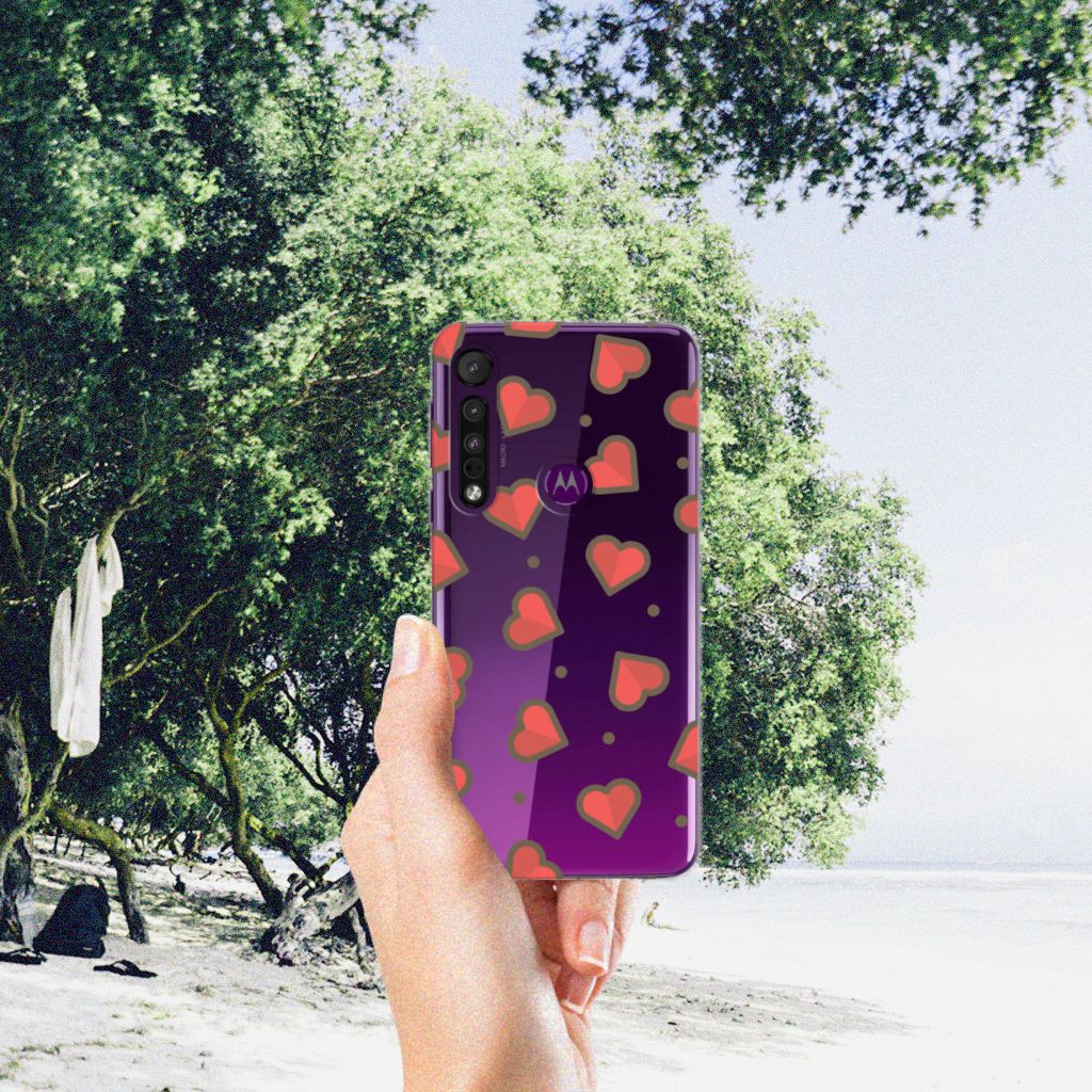 Motorola One Macro TPU bumper Hearts B2C Telecom