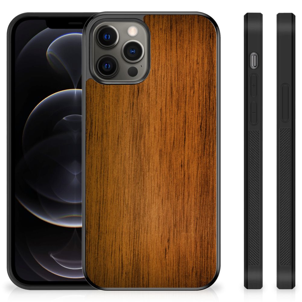 iPhone 12 Pro Max Grip Case Donker Hout