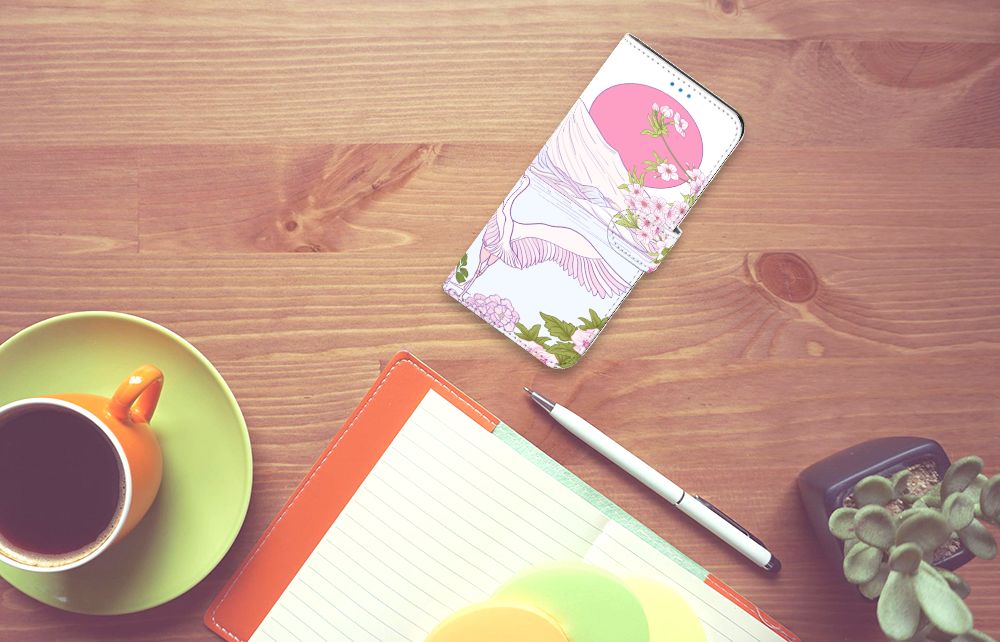 Motorola Moto E32 | Moto E32s Telefoonhoesje met Pasjes Bird Standing