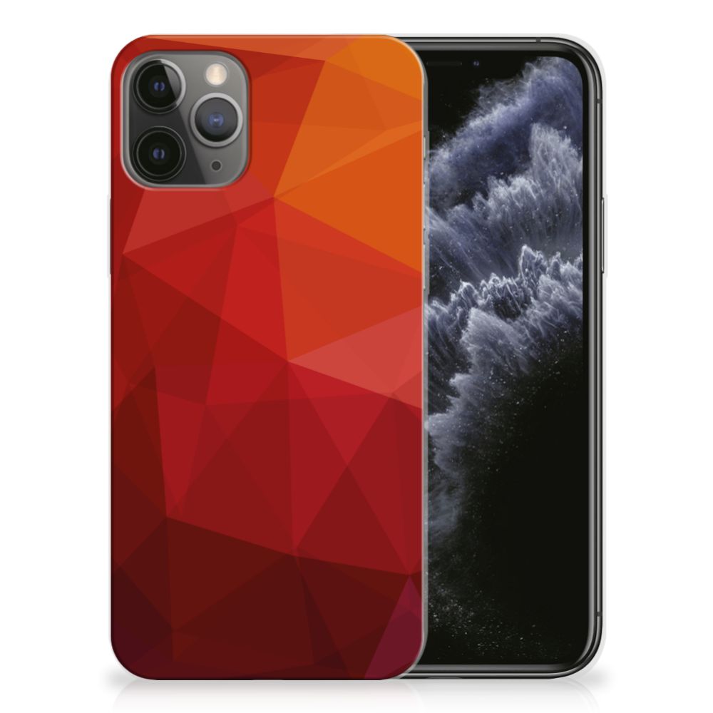 TPU Hoesje voor Apple iPhone 11 Pro Polygon Red B2C Telecom