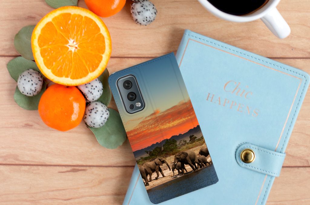 OnePlus Nord 2 5G Hoesje maken Olifanten - B2C Telecom