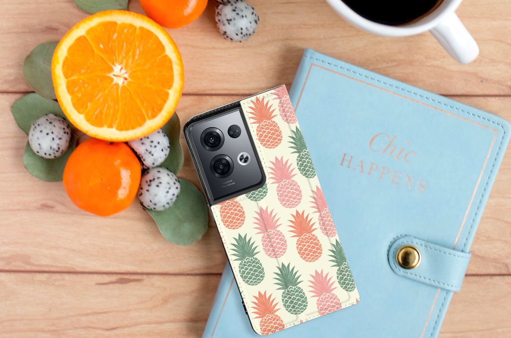 OPPO Reno8 Pro Flip Style Cover Ananas - B2C Telecom