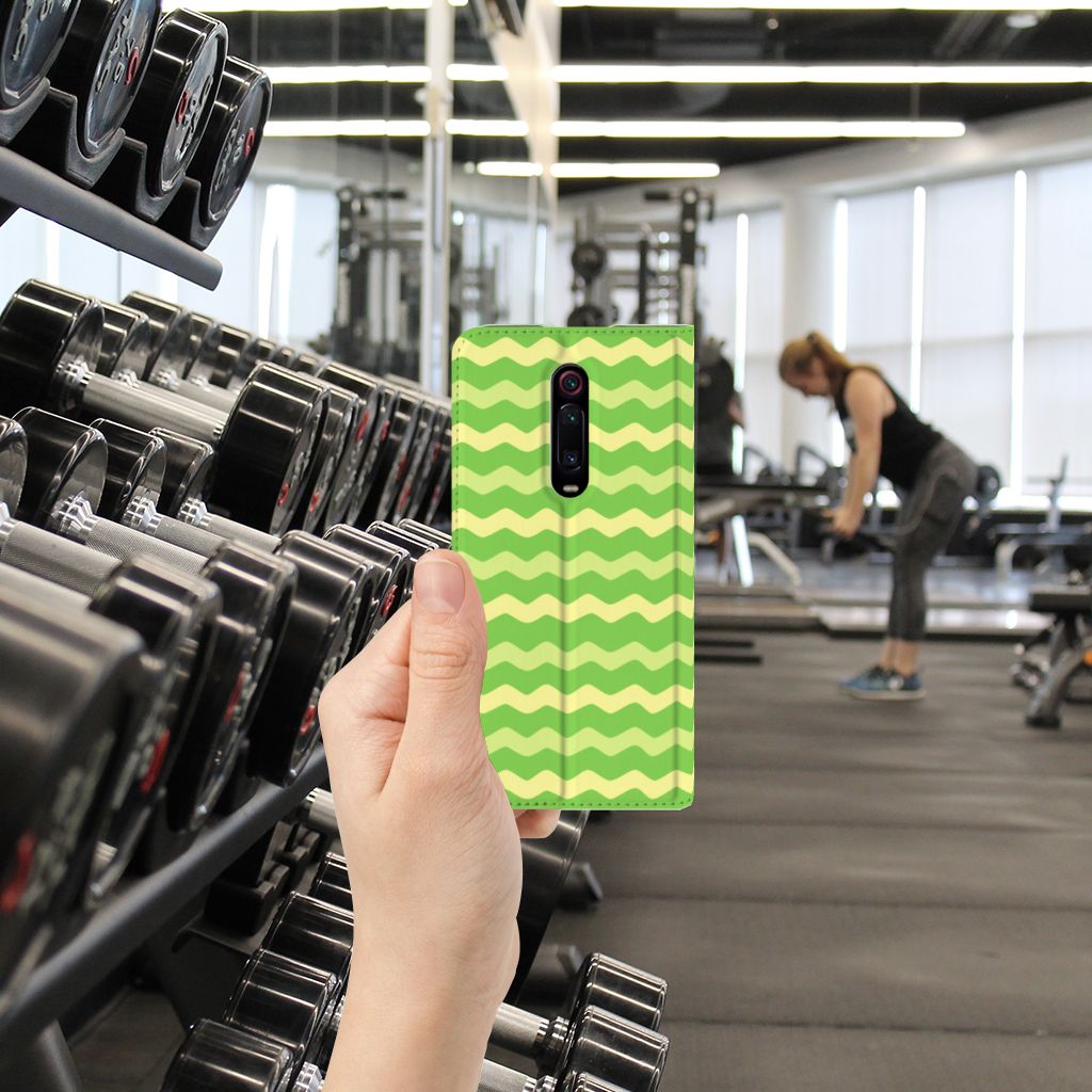 Xiaomi Redmi K20 Pro Hoesje met Magneet Waves Green - B2C Telecom