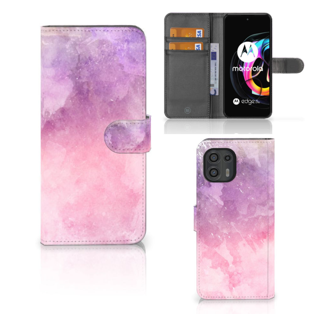 Hoesje Motorola Edge 20 Lite Pink Purple Paint