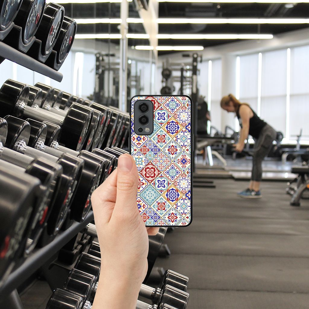 OnePlus Nord 2 Marmeren Print Telefoonhoesje Tiles Color B2C Telecom