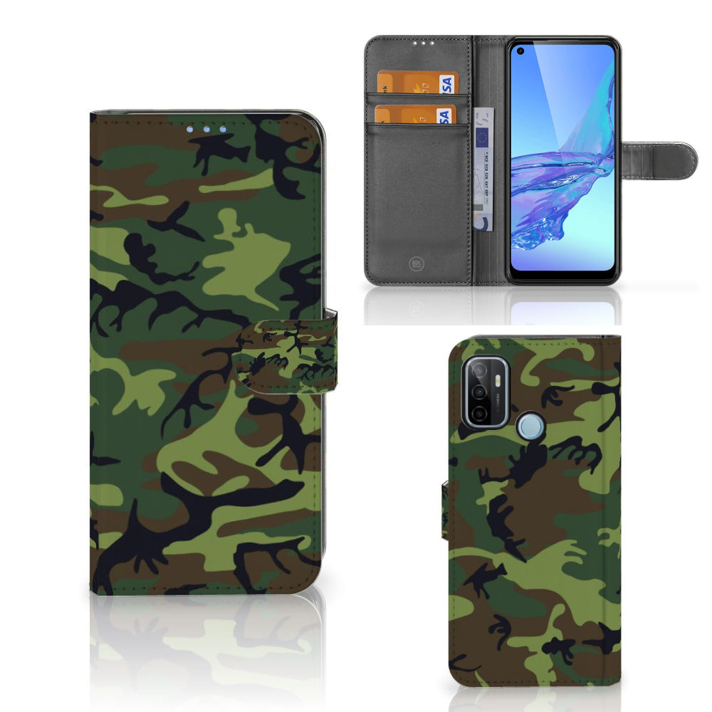OPPO A53 | OPPO A53s Telefoon Hoesje Army Dark