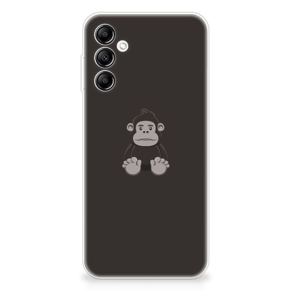 Samsung Galaxy A14 5G Telefoonhoesje met Naam Gorilla met een schattig gorilla-design op een flexibele rubberen hoes.