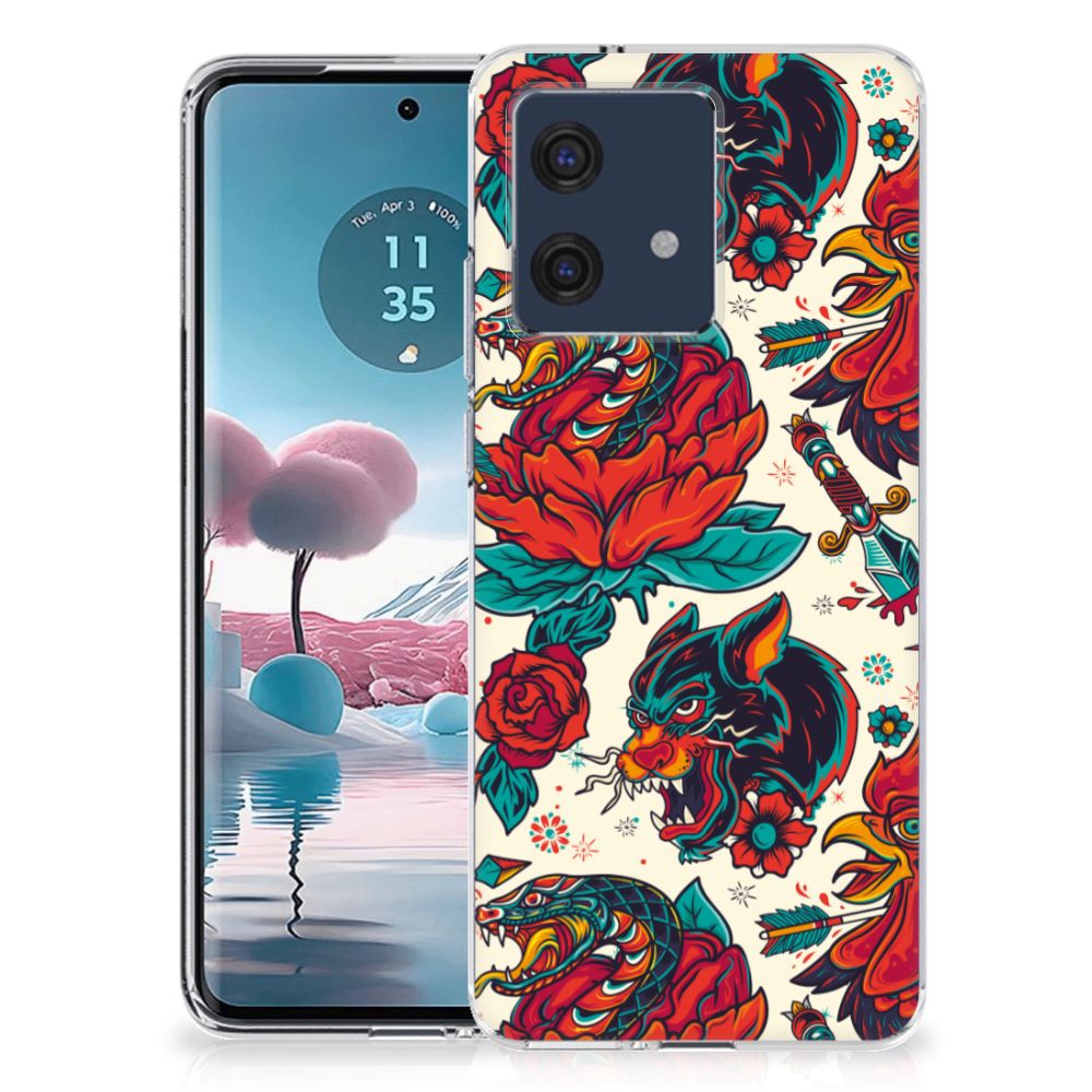 Siliconen Hoesje met foto voor Motorola Edge 40 Neo Old Skool