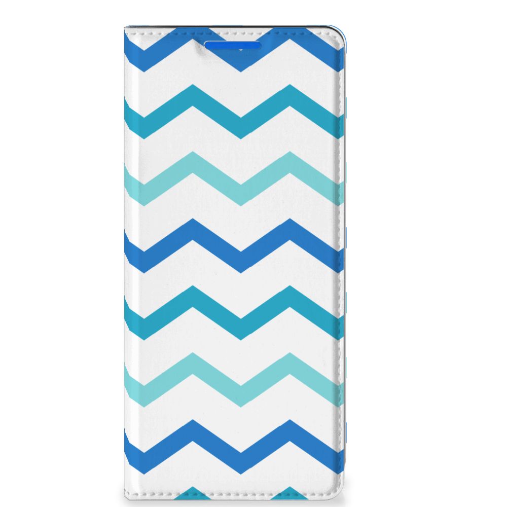 OPPO Reno 6 Pro Plus 5G Hoesje met Magneet Zigzag Blauw - B2C Telecom