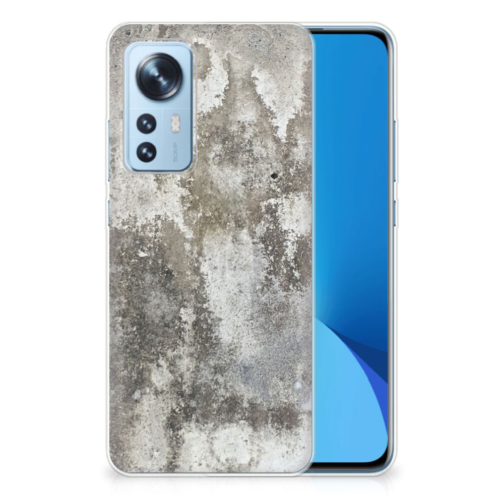 Xiaomi 12 | 12X TPU Siliconen Hoesje Beton Print B2C Telecom