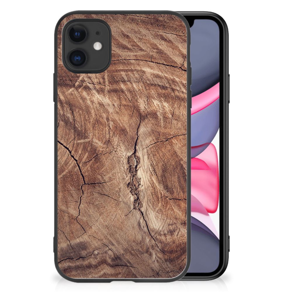 iPhone 11 Houten Print Telefoonhoesje Tree Trunk B2C Telecom
