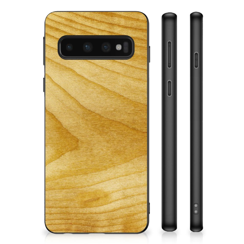 Samsung Galaxy S10 Grip Case Licht Hout