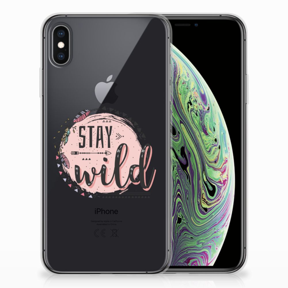 Apple iPhone Xs Max Telefoonhoesje met Naam Boho Stay Wild