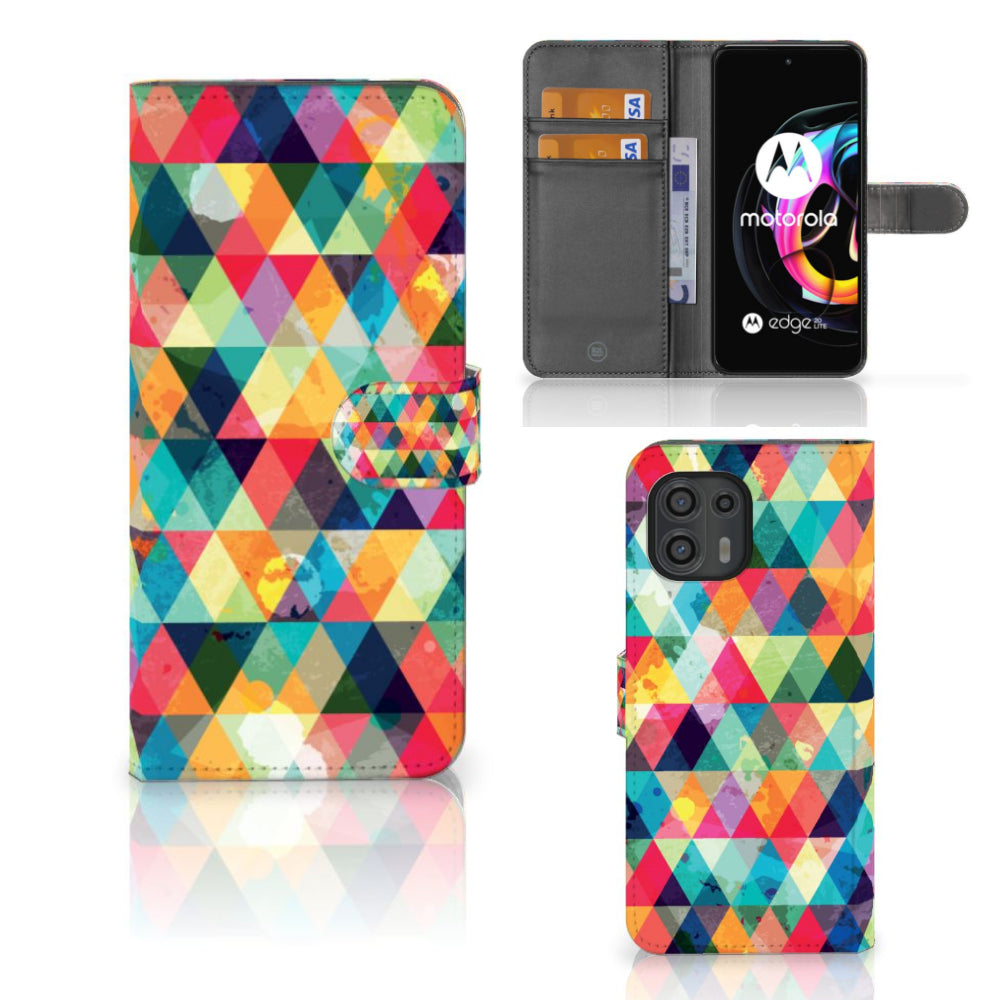 Motorola Edge 20 Lite Telefoon Hoesje Geruit