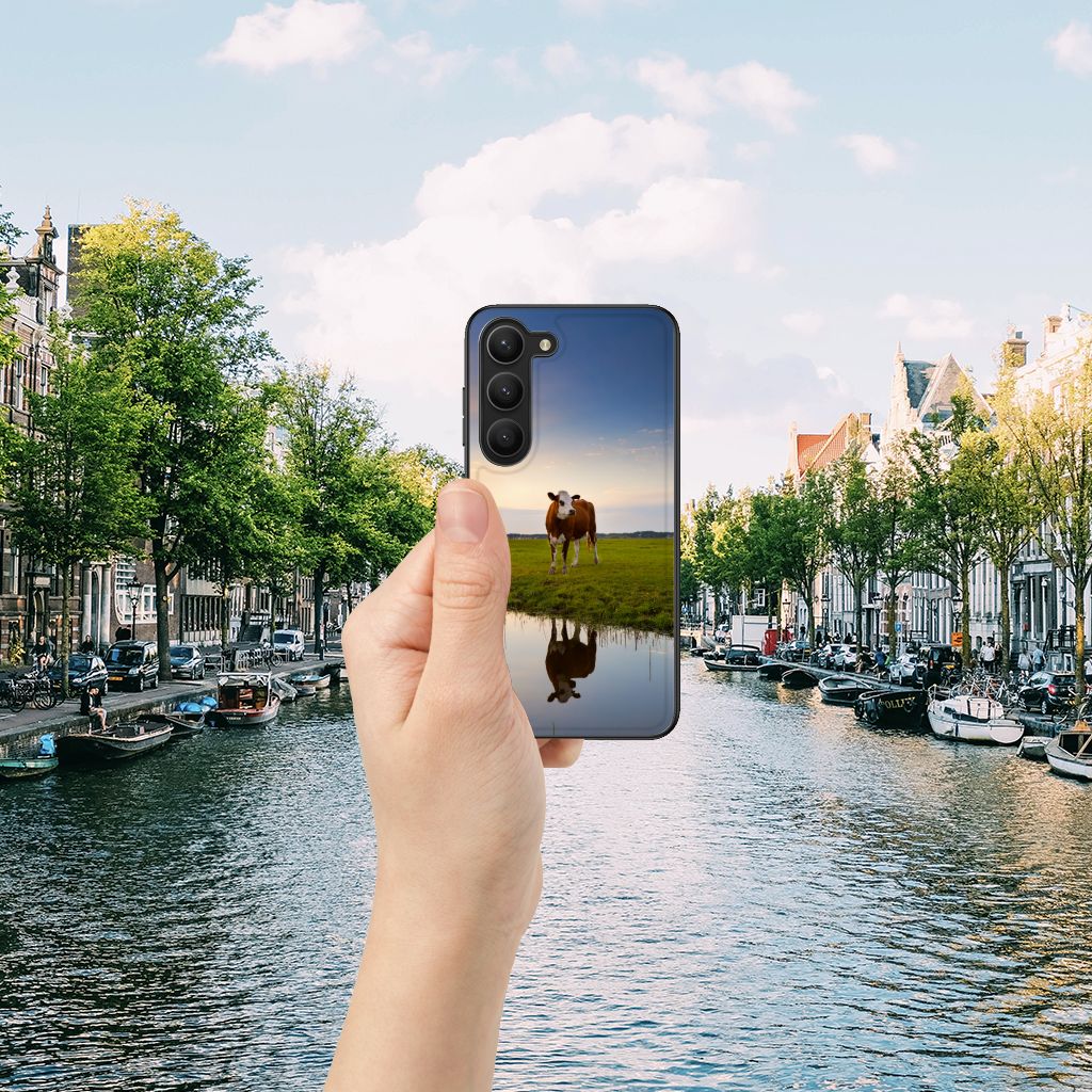 Samsung Galaxy S23 Dierenprint Telefoonhoesje Koe B2C Telecom