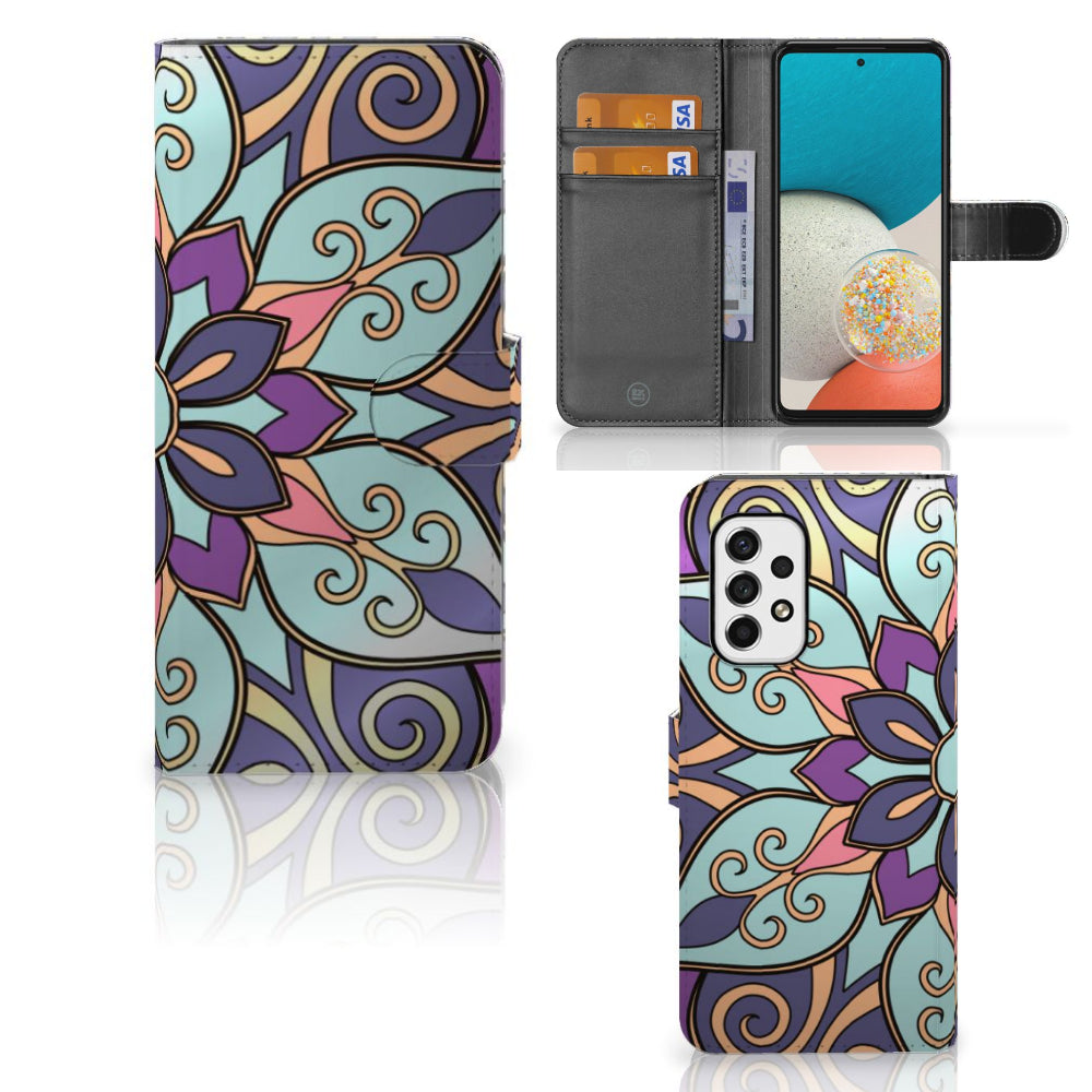 Samsung Galaxy A53 Hoesje Purple Flower